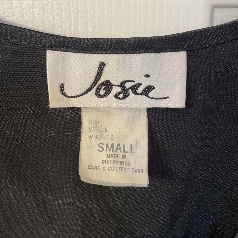 Josie Vintage Black Robe w/ Sheer Bell Sleeves - Picture 6 of 8